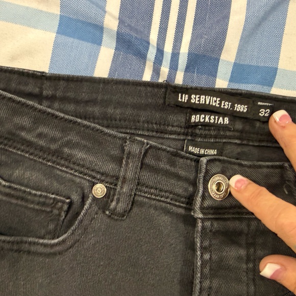 Lip Service Rockstar Bootcut Men’s Black Jeans Sz32 Punk Goth - Picture 8 of 14